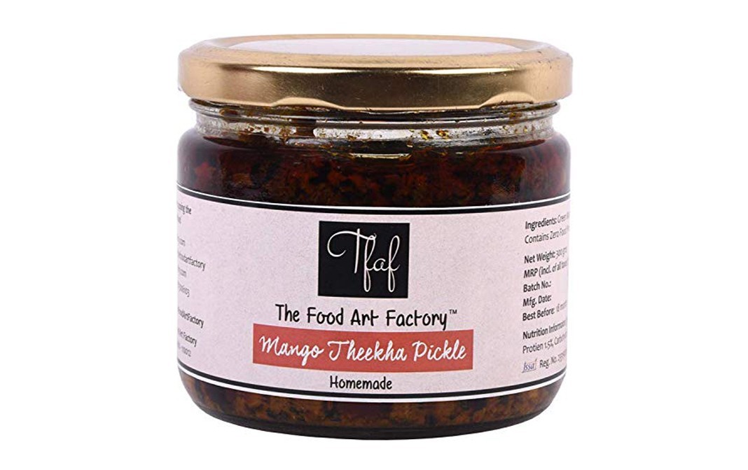 The Food Art Factory Mango Theekha Pickle    Glass Jar  300 grams